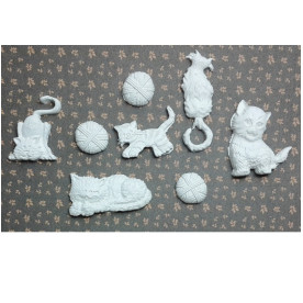 Гіпсові прикраси Котейки від ScrapEgo