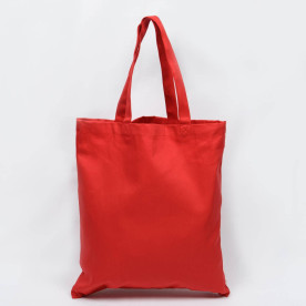 Экосумка саржа, красный, 38х42 см, ручка 48 см, 100% хлопок, 220 г/м2