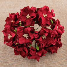 Декоративный цветок гардении 60 мм DEEP RED, 1 шт.