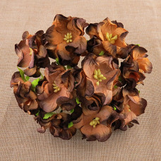 Декоративный цветок гардении 60 мм CHOCOLATE BROWN, 1 шт.