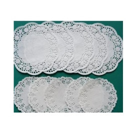 Набор ажурных салфеток из 10 салфеток: 5 шт - 10 см, 5 шт - 19 см, от Фабрика Декора