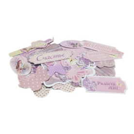 Набор высечек для скрапбукинга 60шт Сиреневые мечты от Scrapmir