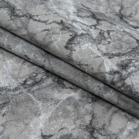 Декоративна тканина, Лонет принт, мармур, чорно-сірий, бавовна 70%, 160г / м, 50x70 см