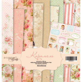 Набір односторонньої паперу 30х30см Карамель 10 листів від Scrapmir