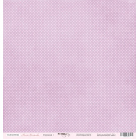 Лист односторонней бумаги 30x30 Горошки 1 из коллекции Наша Малышка от Scrapmir