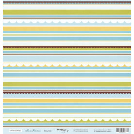 Аркуш паперу 30x30 Смужки з колекції Наш Малюк Scrapmir
