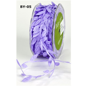 Лента "Листья" от May Arts, цвет лавандовый, 90 см