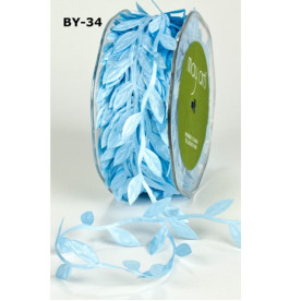 Стрічка "Листя" від May Arts, колір блакитний, 90 см