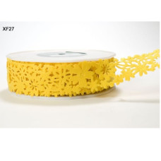 Фетровий стрічка Floral felt жовтого кольору від May Arts, 90 см