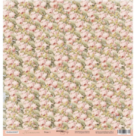 Лист бумаги 30x30 Розы 1 из коллекции Нежность  Scrapmir