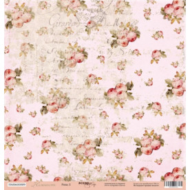 Лист бумаги 30x30 Розы 3 из коллекции Нежность Scrapmir