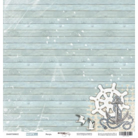 Лист односторонней бумаги 30x30 Якорь из коллекции Море от Scrapmir