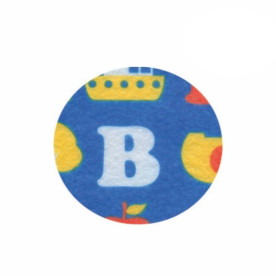 Фетр листковий (поліестер), 21,5х28 см, принт, Літери на синьому, 180г/м2, ROSA TALENT