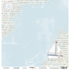 Лист одностороннього паперу 30x30 Човник з колекції Море від Scrapmir
