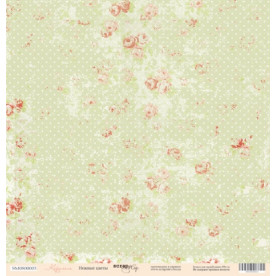 Аркуш паперу 30x30 Ніжні квіти з колекції Карамель Scrapmir