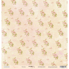 Лист бумаги 30x30 Розочки из коллекции Карамель  от Scrapmir