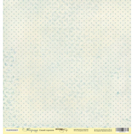 Лист бумаги 30x30 Синий горошек из коллекции Корица  Scrapmir