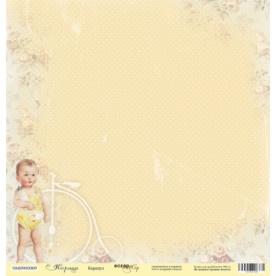 Лист бумаги 30x30 Карапуз из коллекции Корица от Scrapmir