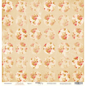 Лист бумаги 30x30 Круги 1 из коллекции Любовь  Scrapmir