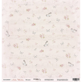 Лист бумаги 30x30 Мелодия из коллекции Леди Шебби от Scrapmir