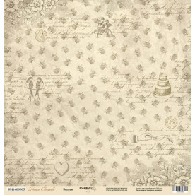 Аркуш паперу 30x30 Вінтаж з колекції Наша Весілля від Scrapmir