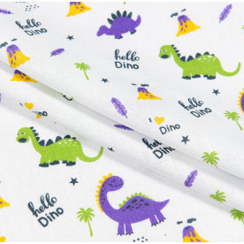 Ситец детский, Динозаврики, плотность 103, 50х30 см, хлопок 100%