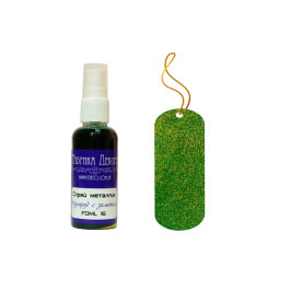 Спрей металлик Изумруд с золотом 50 мл, Фабрика Декора