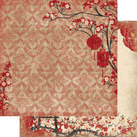 Двосторонній скраппапір Serenity Tomoko від Bo Bunny