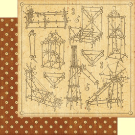 Двусторонняя бумага для скрапбукинга 30х30 см Connect the Dots от Graphic 45