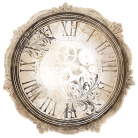 Фигурная скрапбумага Timepiece Clockwork от Bo Bunny