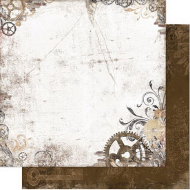 Двосторонній скраппапір Timepiece Gears від Bo Bunny