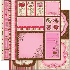 Двусторонняя скрапбумага Crazy Love Cutouts от Bo Bunny