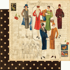 Двосторонній папір для скрапбукінгу 30х30 см Glad Rags від Graphic 45