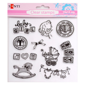 Набор силиконовых штампов Детские, 15*15 см, Santi