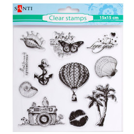 Набор силиконовых штампов Море, 15*15 см, Santi
