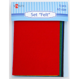 Набір "Felt", розмір А5, 5 квітів від Santi