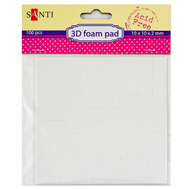 Двосторонні об'ємні клеєві квадратики, 10 * 10мм, 100 шт. в упаковці від Santi