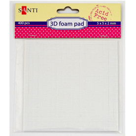 Двосторонні об'ємні клеєві квадратики, 5 * 5 мм, 400 шт від Santi