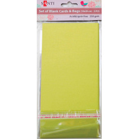Набір оливкових перламутрових заготовок для листівок, 10см * 20см, 250г / м2, 5шт. від Santi
