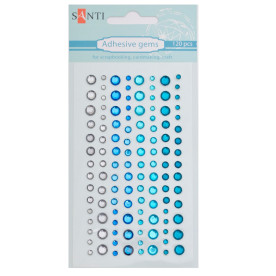 Набір страз клейових «Відтінки синього», 120 шт,  Santi
