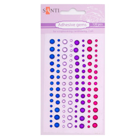 Набір страз клейових «Відтінки бузкового», 120 шт, Santi