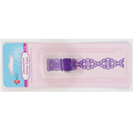 Лента самоклеющаяся блестящая "Ажур" фиолетовая, 2 м от Santi