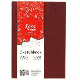 Блокнот A5, 14,8*21см, 100г/м, 96 л, бордо, Rosa Studio
