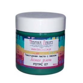 Текстурна паста з піском "Лісова зелень", 150 мл від Фабрика Декору