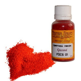 Цветной песок Красный, 50 г от Фабрики Декора