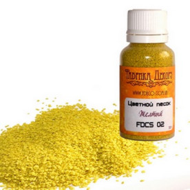 Кольоровий пісок Жовтий, 50 г від Фабрики Декору