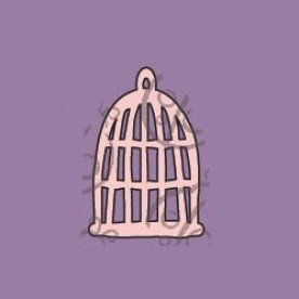 Фигурка-чипборд "Маленькая птичья клетка", 1 шт.