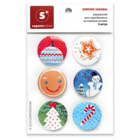 Топсы Зимние забавы, 6 штук от Скрапологии