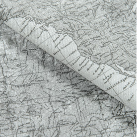 Декоративна тканина Карта сірий, розмір 55х70 см, бавовна 70%, щільність 153 г/м2