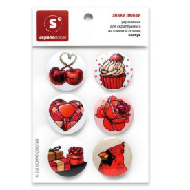 ТОПС Знаки любові, 6 штук від Скрапологіі